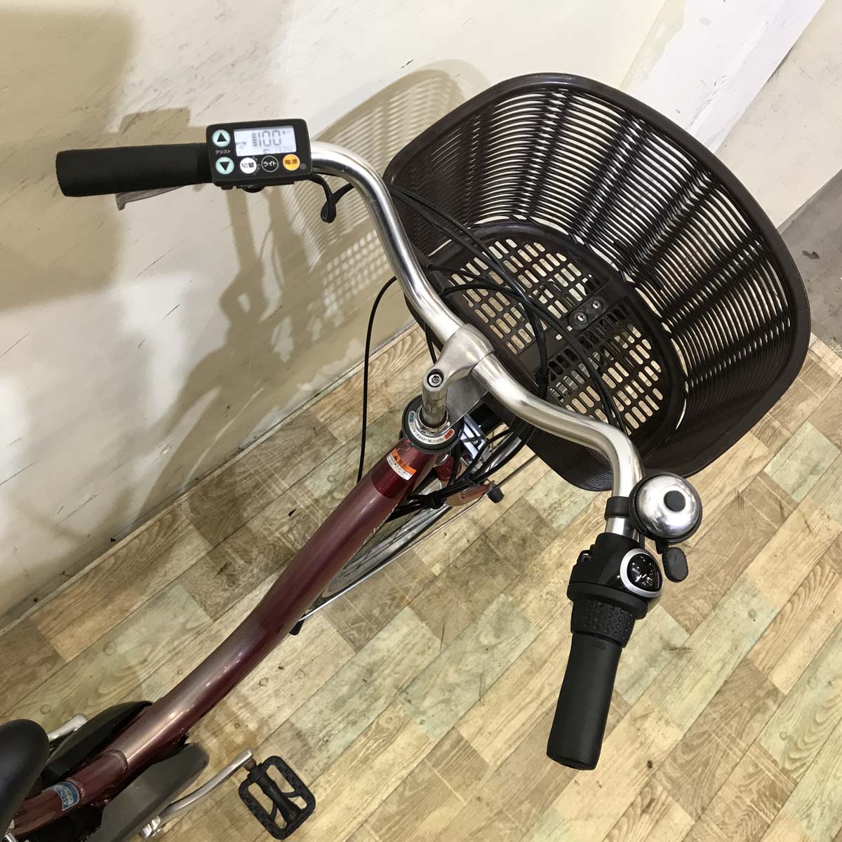 中古電動自転車 ヤマハ PAS Cheer パス チア レッド 26インチ KD121 