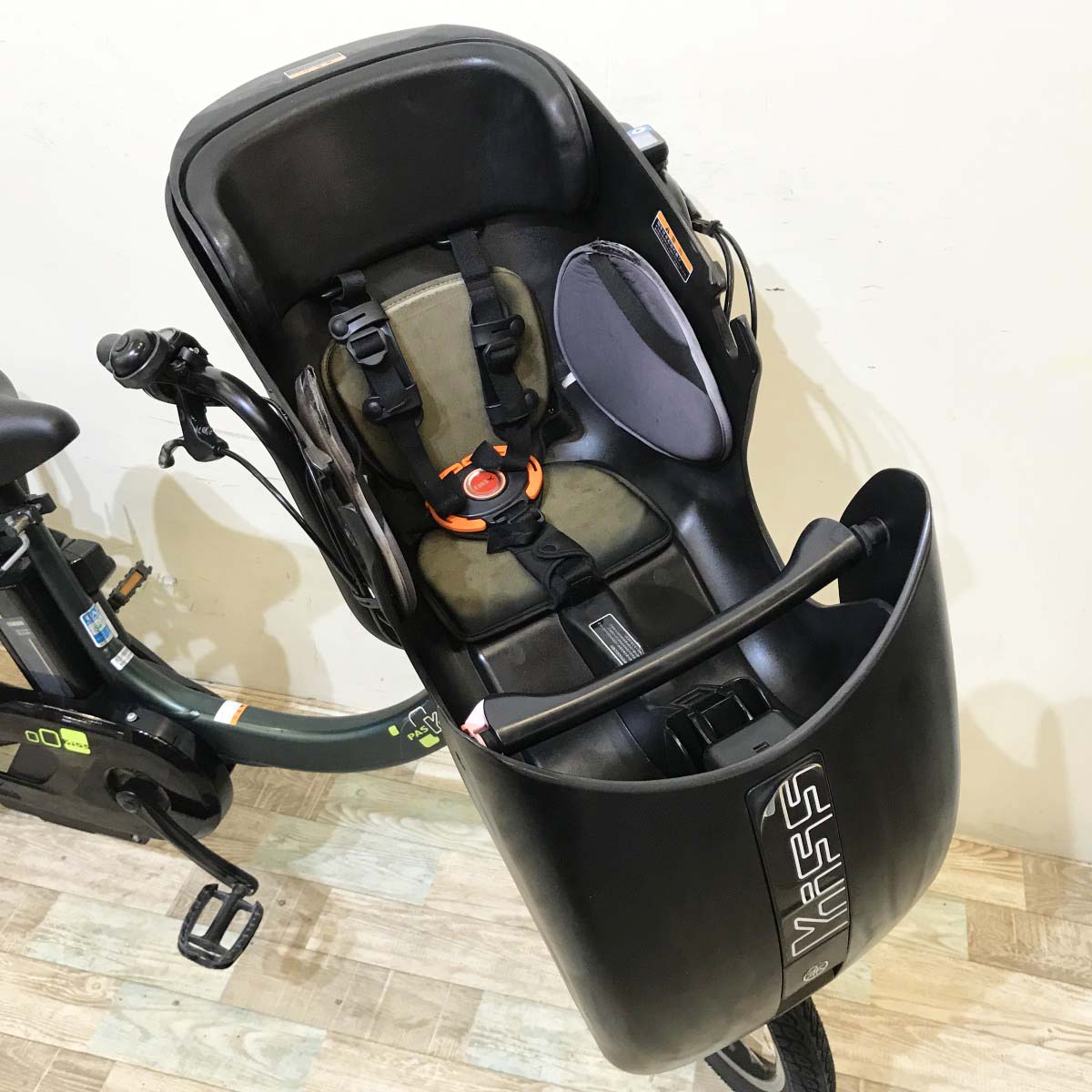 中古電動自転車 ヤマハ PAS キッスミニアン カーキ 20インチ KI059