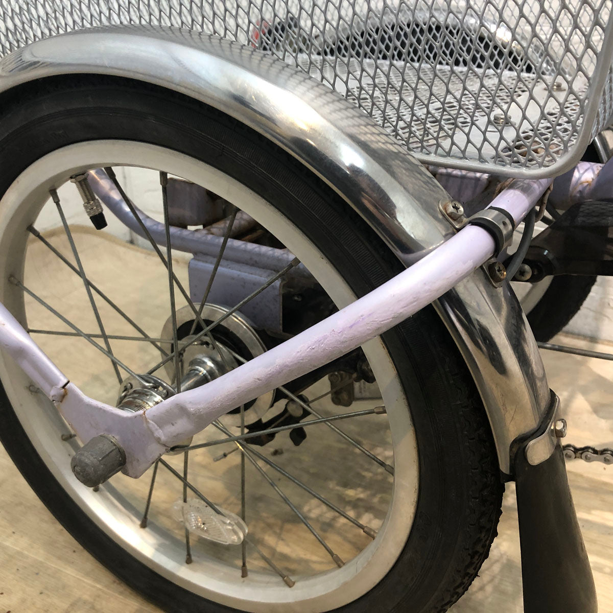 中古電動自転車 パナソニック かろやかライフ EB パープル 前18×後16