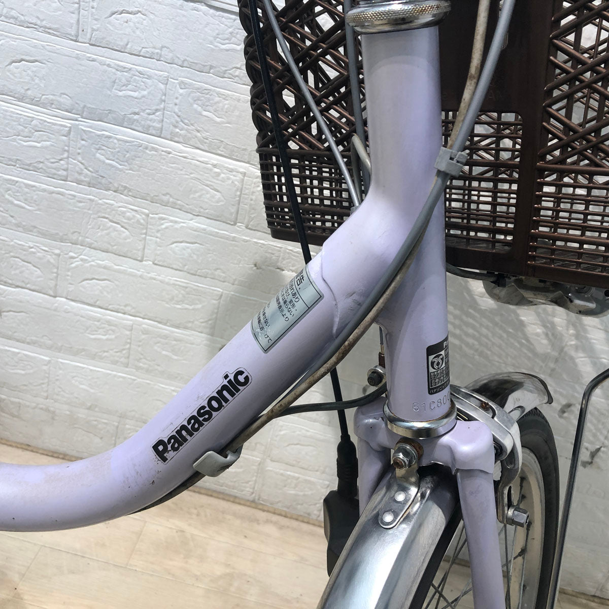 中古電動自転車 パナソニック かろやかライフ EB パープル 前18×後16インチ YX075