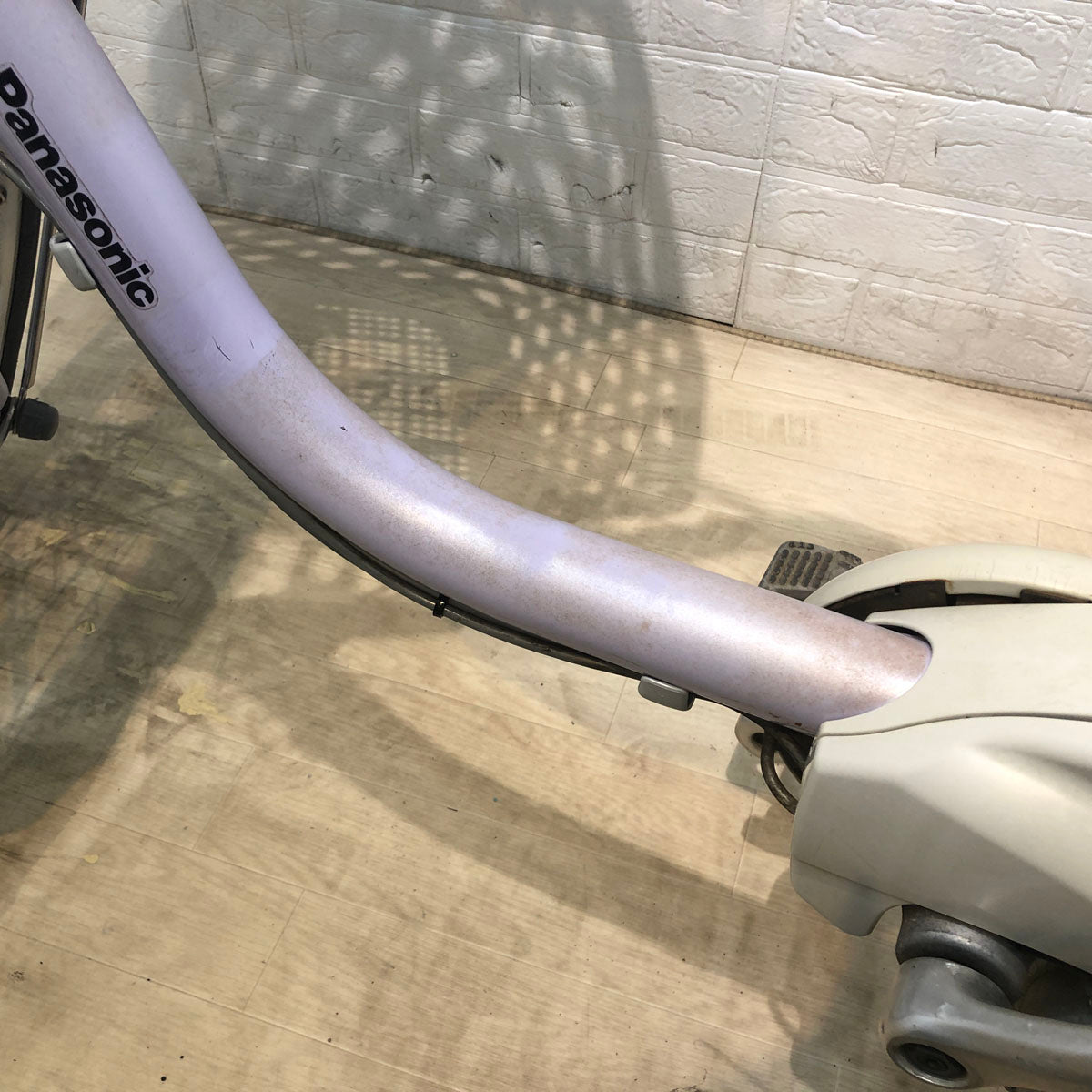 中古電動自転車 パナソニック かろやかライフ EB パープル 前18×後16インチ YX075