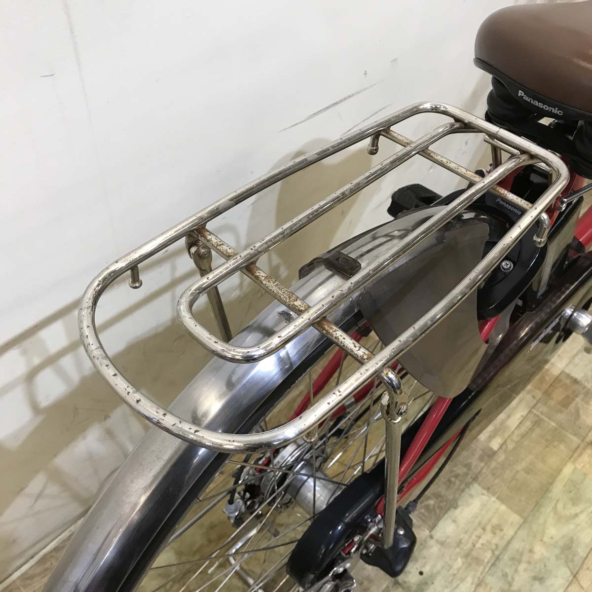 中古電動自転車 パナソニック ビビ DX レッド 26インチ KE002