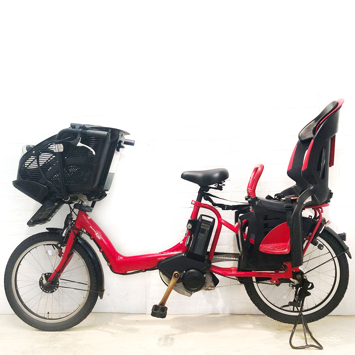 中古電動自転車 ヤマハ PAS Kiss mini パス キッス ミニ レッド 20