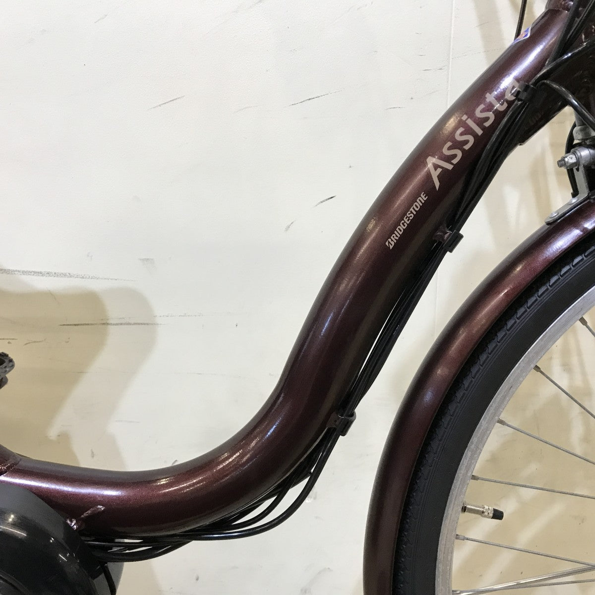 中古電動自転車 ブリヂストン アシスタ ブラウン　26インチ 横浜 №3746 中古電動自転車 ブリヂストン アシスタ ブラウン 26インチ KI063 – e
