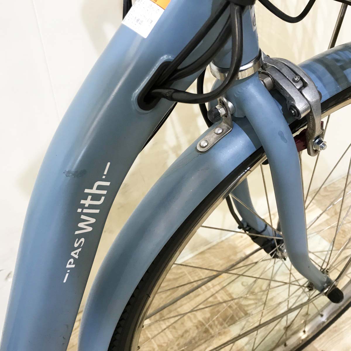 中古電動自転車 ヤマハ PAS ウィズ ブルー 26インチ KI064