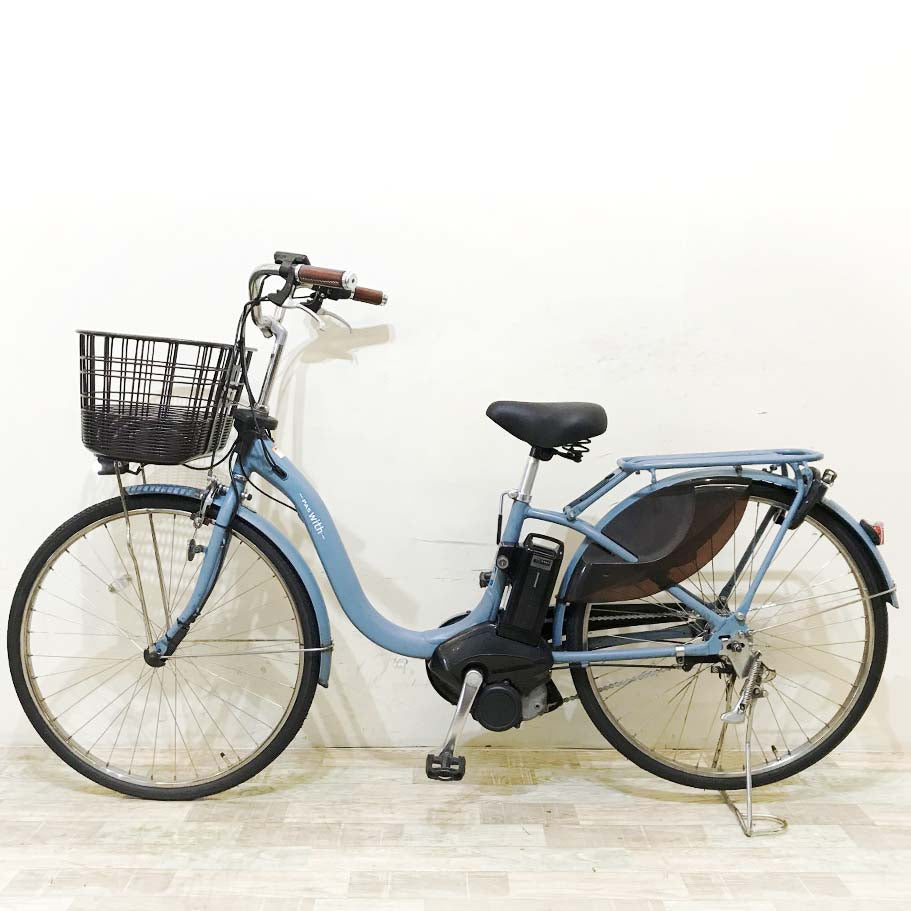 中古電動自転車 ヤマハ PAS ウィズ ブルー 26インチ KI064