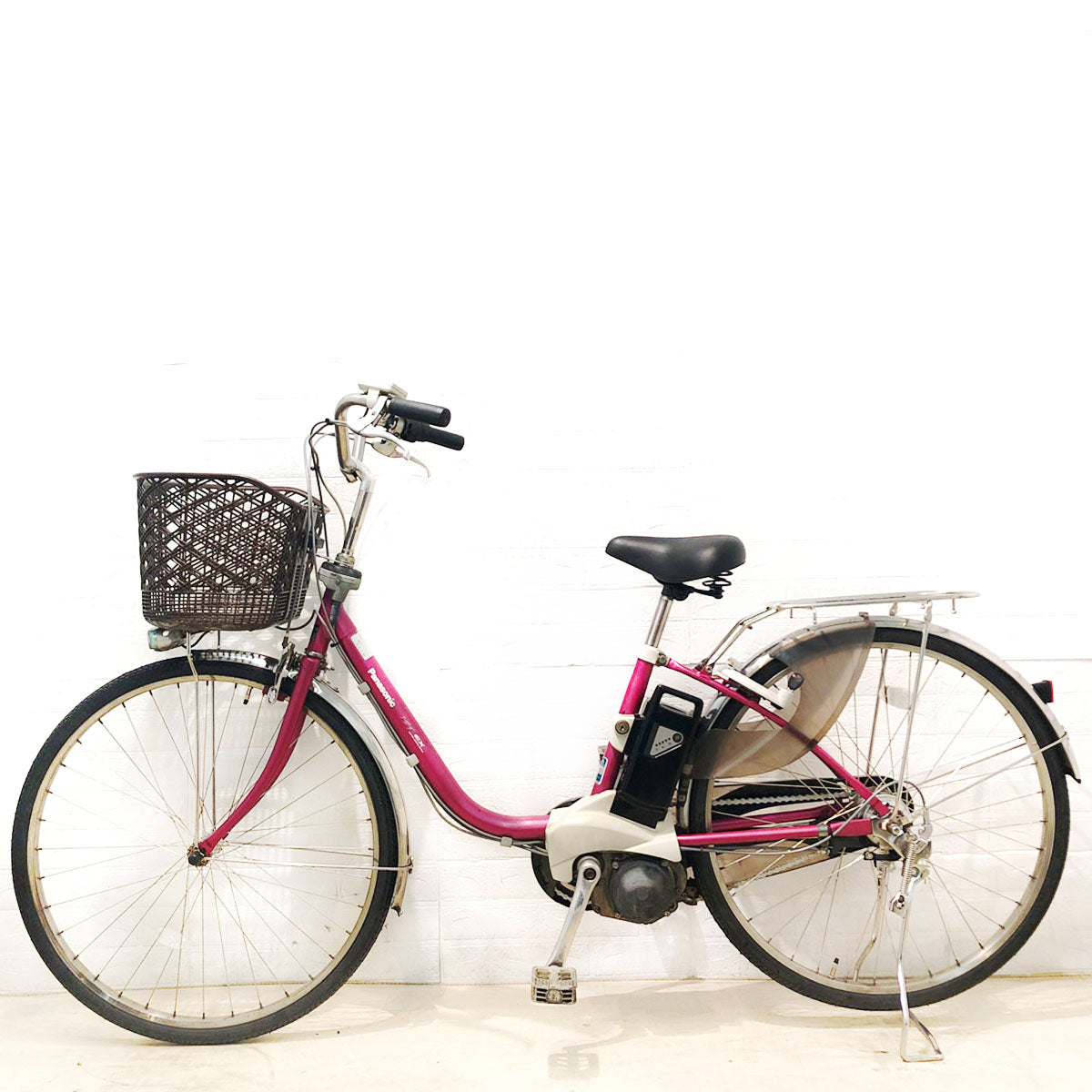 中古電動自転車 パナソニック ビビ EX ピンク 26インチ YX089 – e-CHARIty