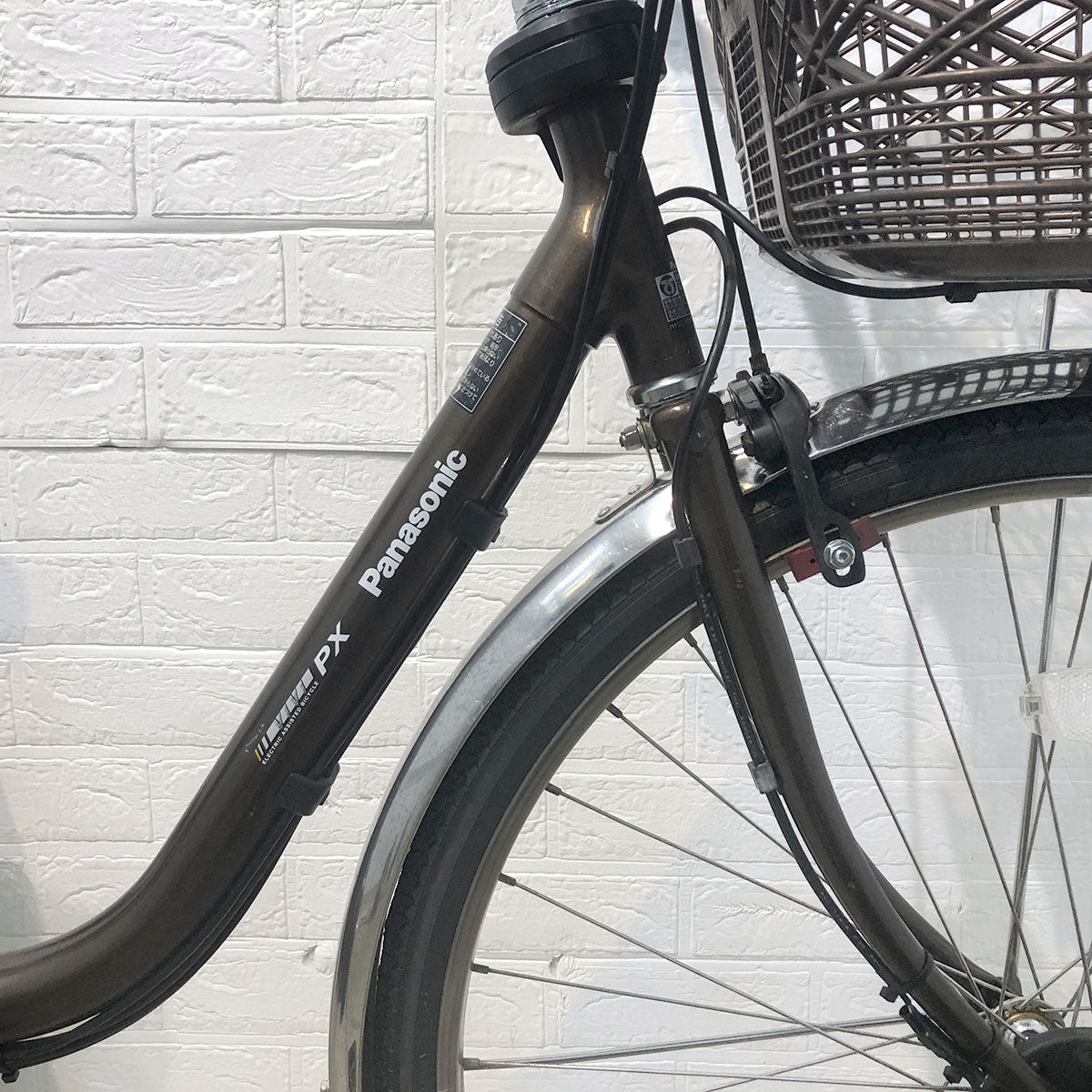 中古電動自転車 パナソニック ビビ PX ブラウン 26インチ YF013 