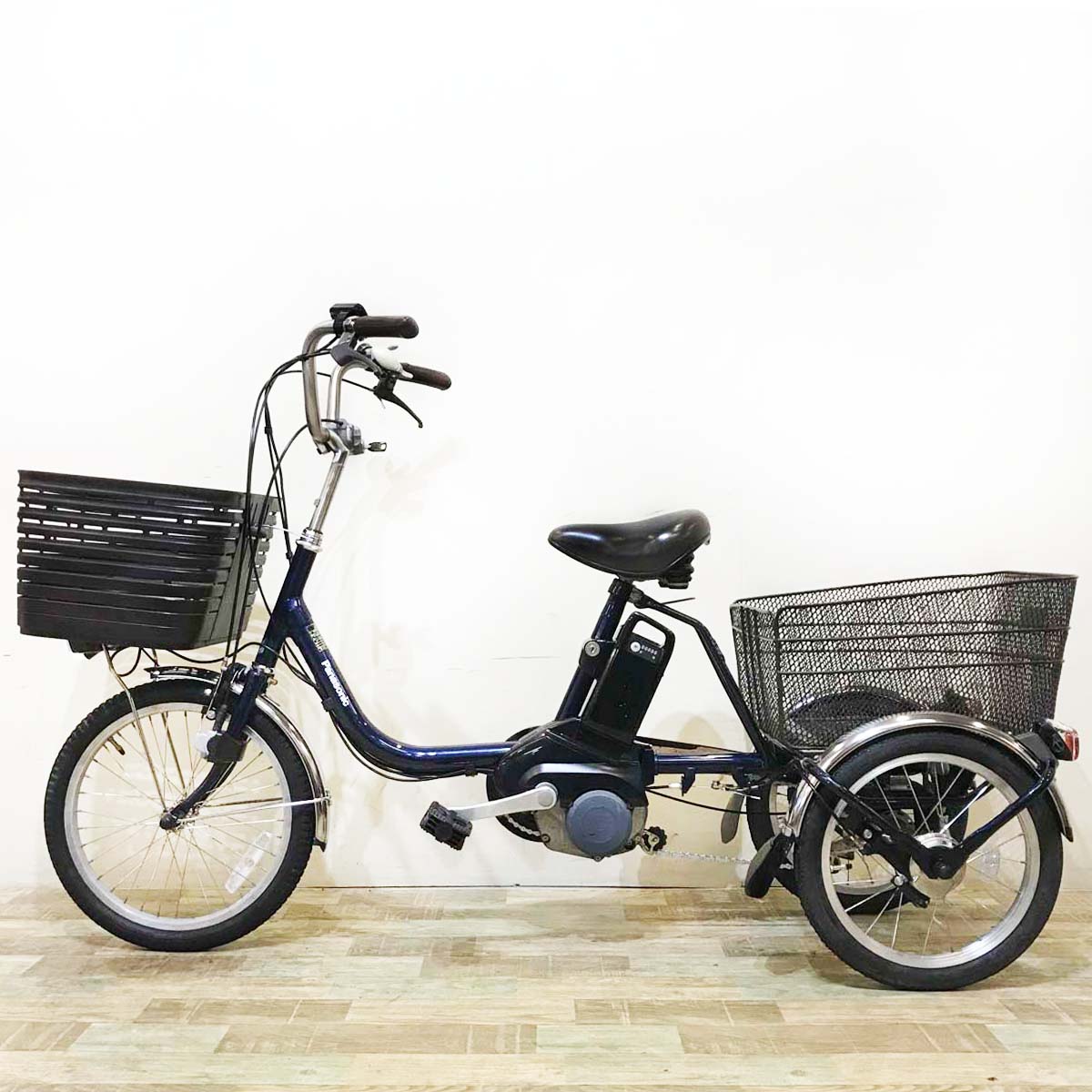 パナソニック ビビ ライフ ネイビー 前18×後16インチ KU077 【中古車】