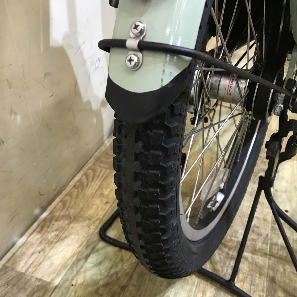 中古電動自転車 ブリヂストン bikke MOB dd ビッケ モブ dd グリーン 前24×後20インチ KE015