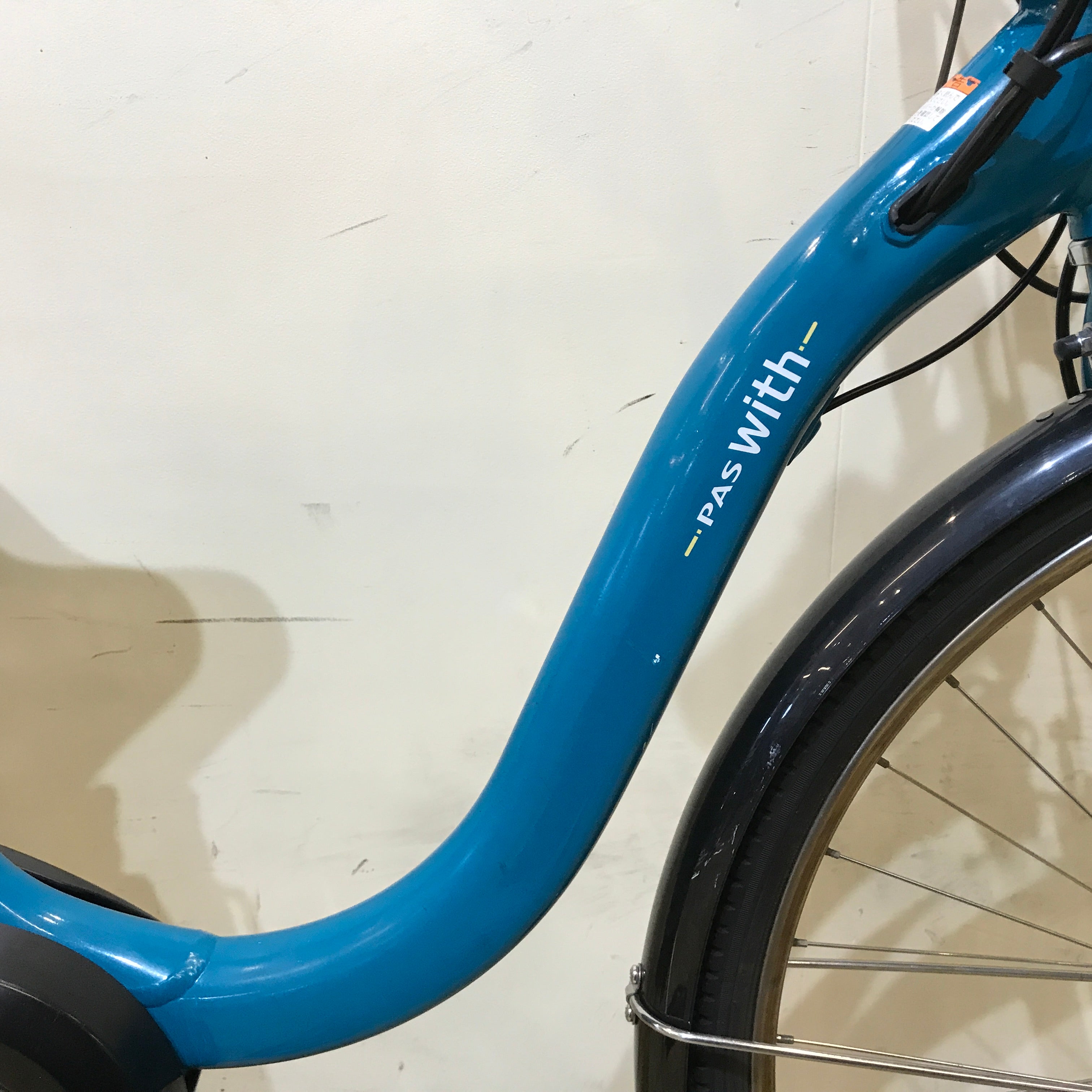 整備済☆送料込！ヤマハ パスウィズ 26インチ 電動アシスト中古車 ヤマハ PAS With パス ウィズ ブルー 26インチ KP117 【中古車