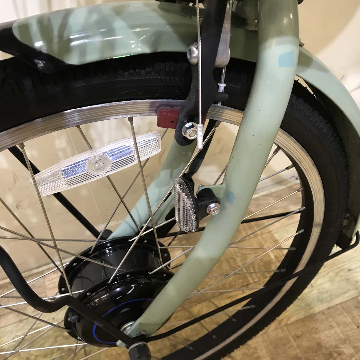中古電動自転車 ブリヂストン bikke MOB dd ビッケ モブ dd グリーン 前24×後20インチ KE015