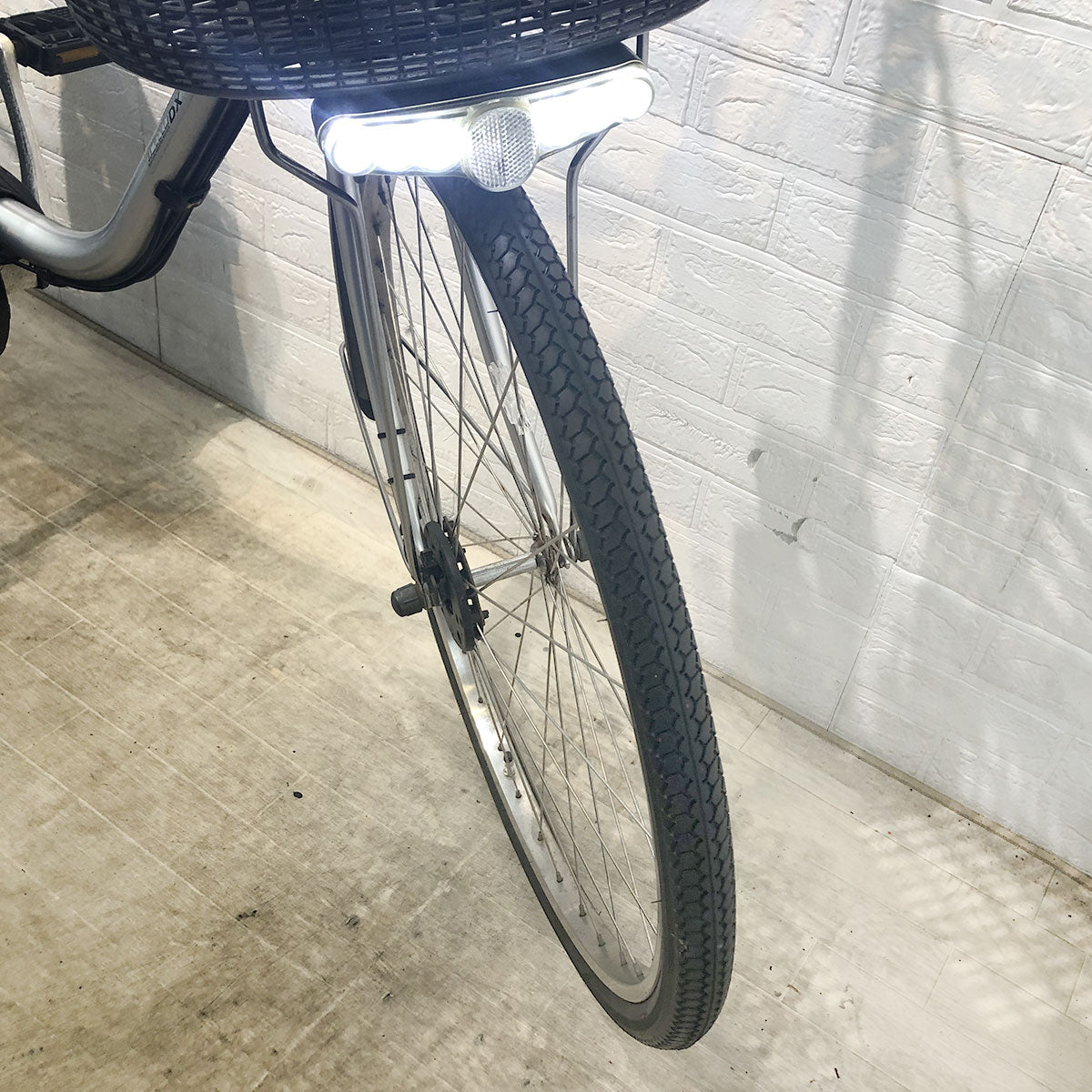 中古電動自転車 パナソニック ビビ DX シルバー 26インチ YF015 
