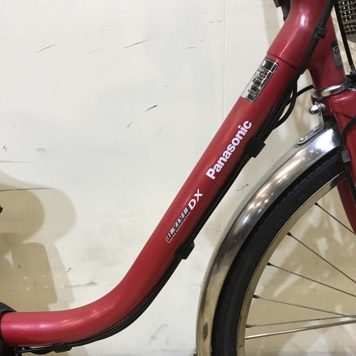 中古 パナソニック ビビデラックス 赤 新基準 電動自転車 パナソニック ビビ DX レッド 26インチ YW102 【中古車