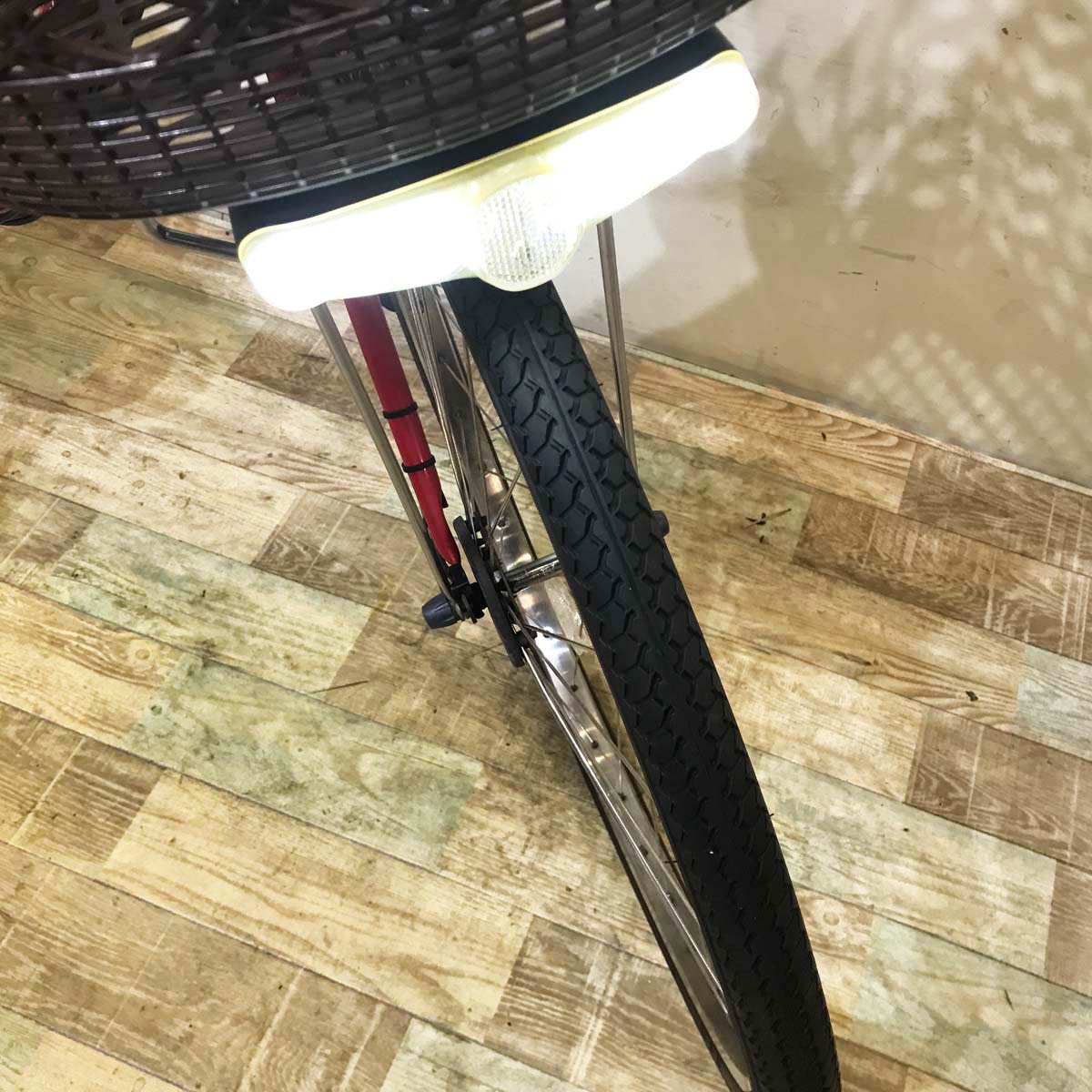 中古電動自転車 パナソニック ビビ DX レッド 26インチ KE020 