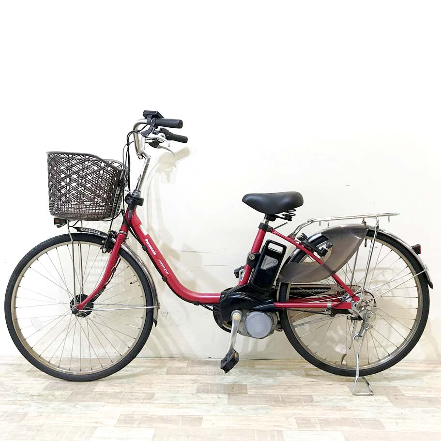 中古電動自転車 パナソニック ビビDX レッド 24インチ KI076