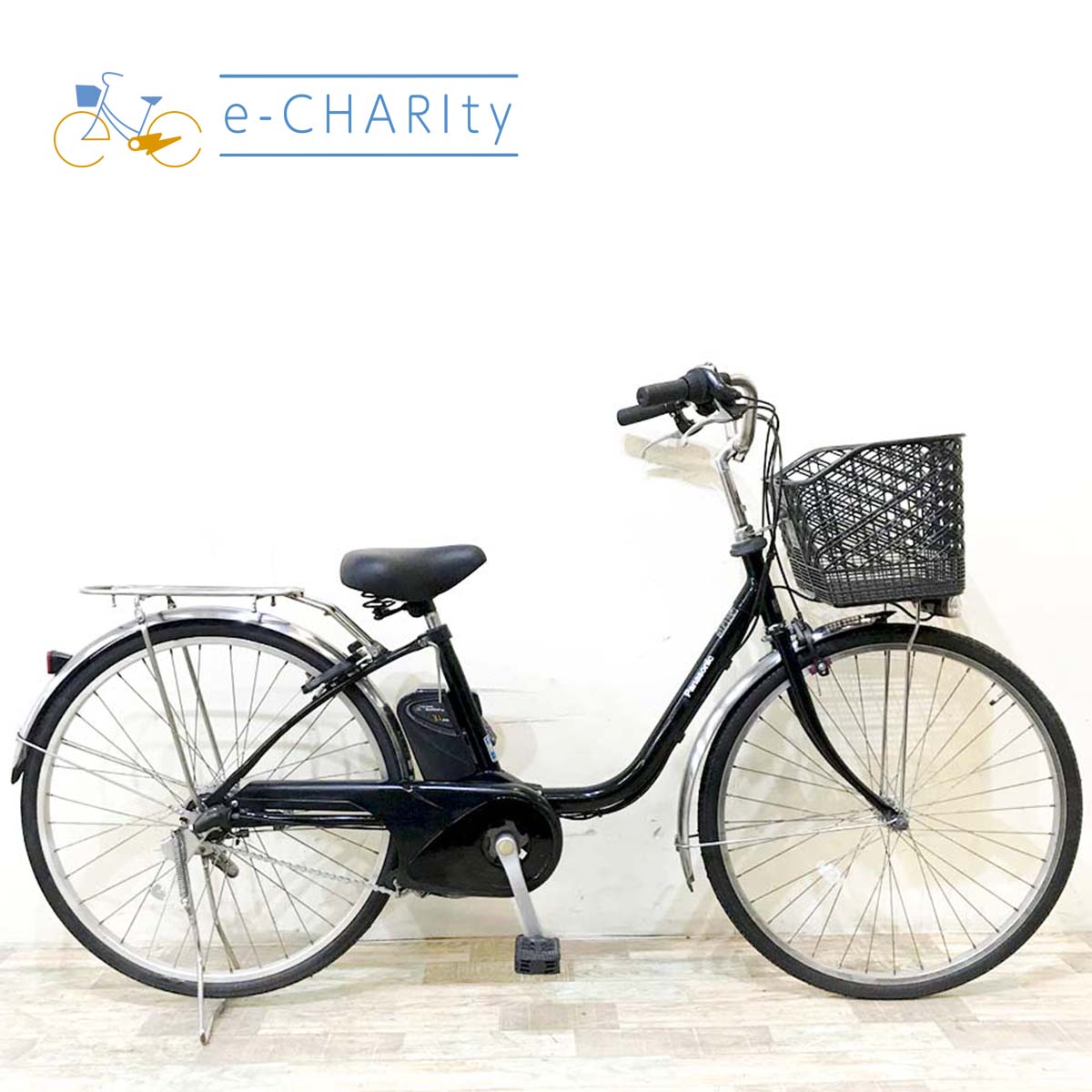 中古電動自転車 パナソニック ビビTX ブラック 26インチ KI077