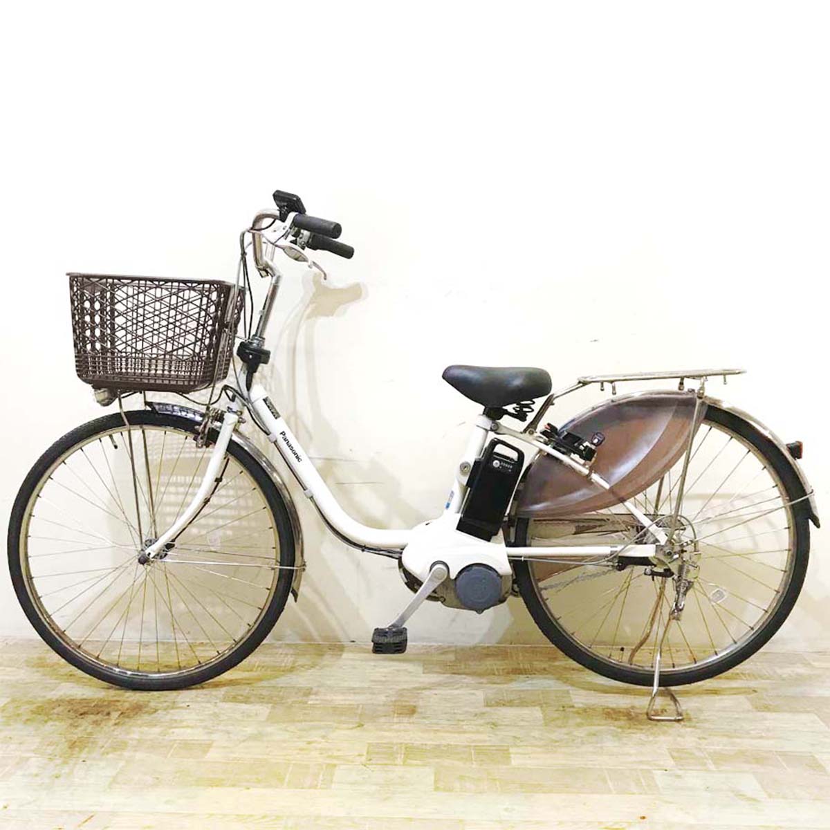 中古電動自転車 パナソニック ビビ DX ホワイト 26インチ KE022