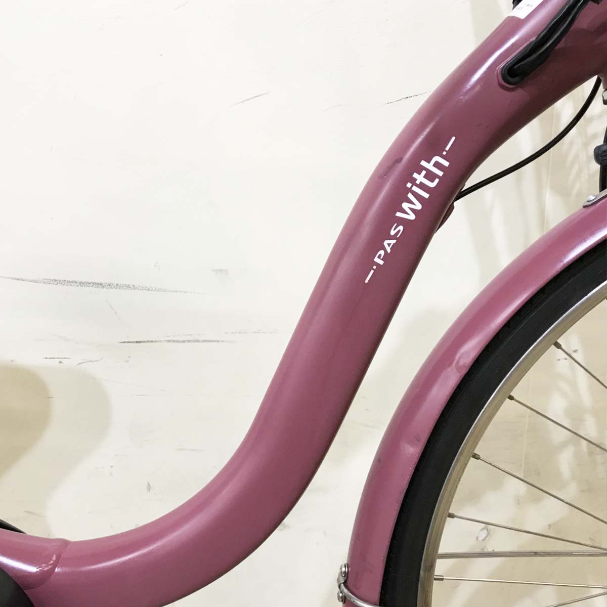 中古電動自転車 ヤマハ PAS ウィズ ピンク 26インチ KI080