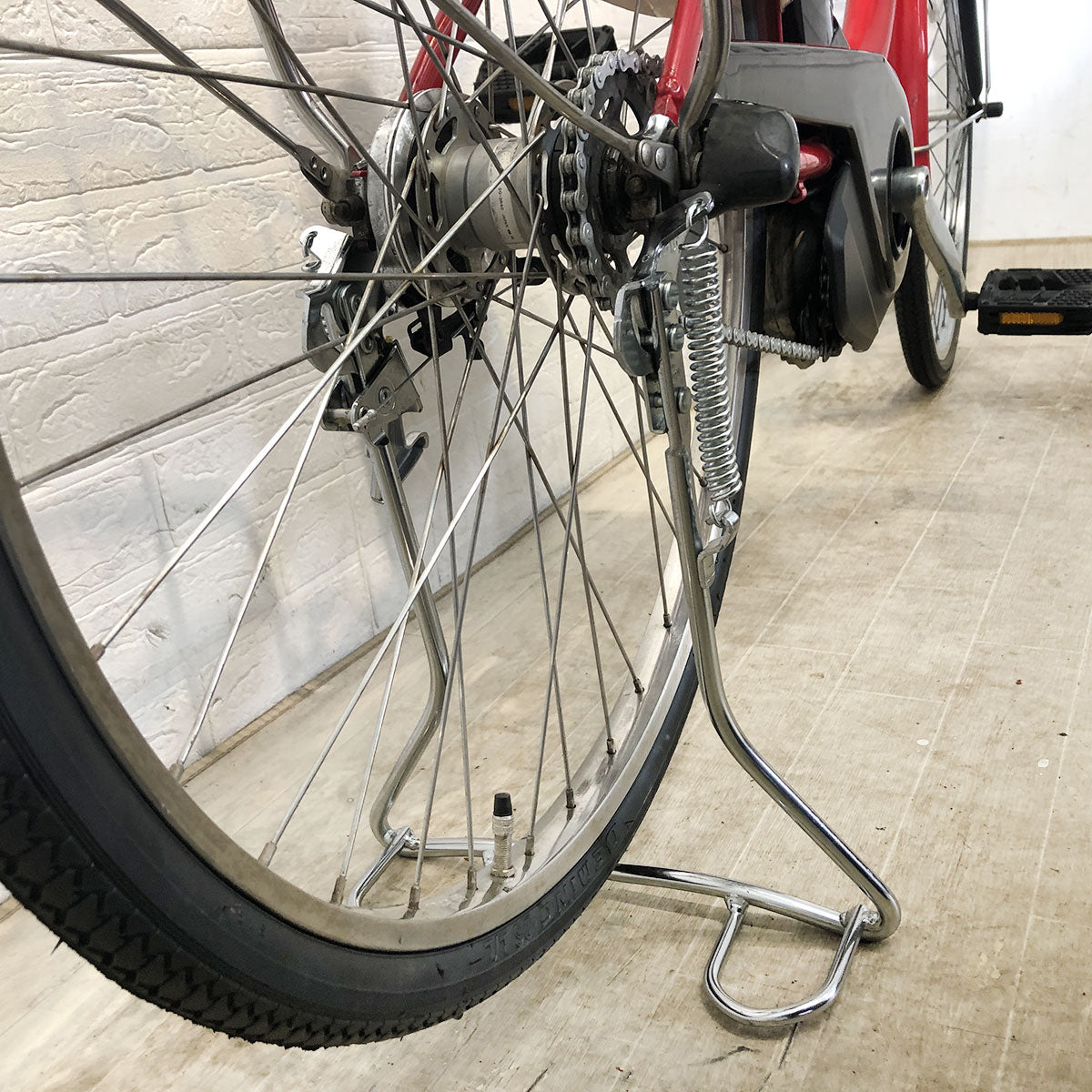中古電動自転車 パナソニック ビビ スタイル NX レッド 26インチ YF021 