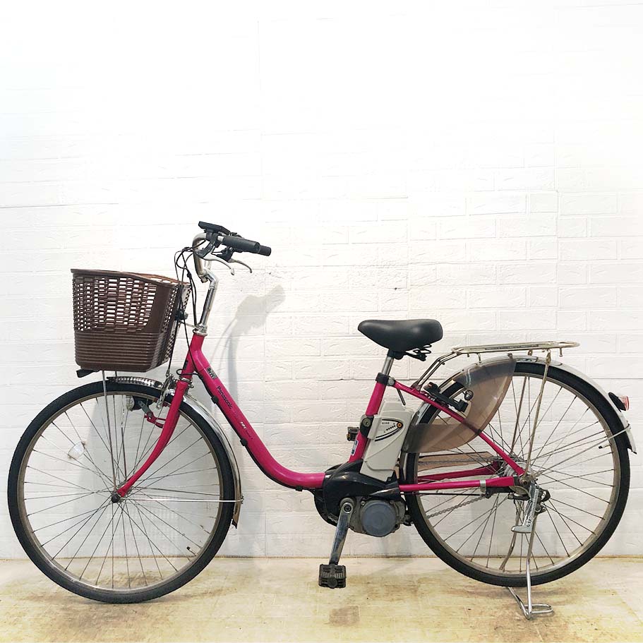 中古電動自転車 パナソニック ビビ スペシャル5 ピンク 26インチ YF022