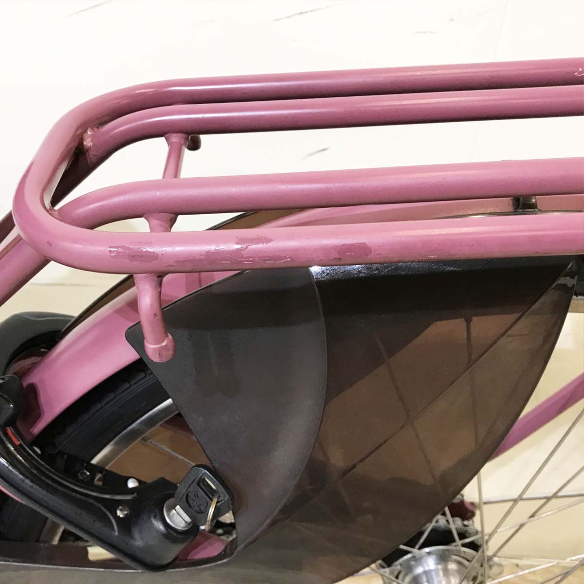 中古電動自転車 ヤマハ PAS ウィズ ピンク 26インチ KI080