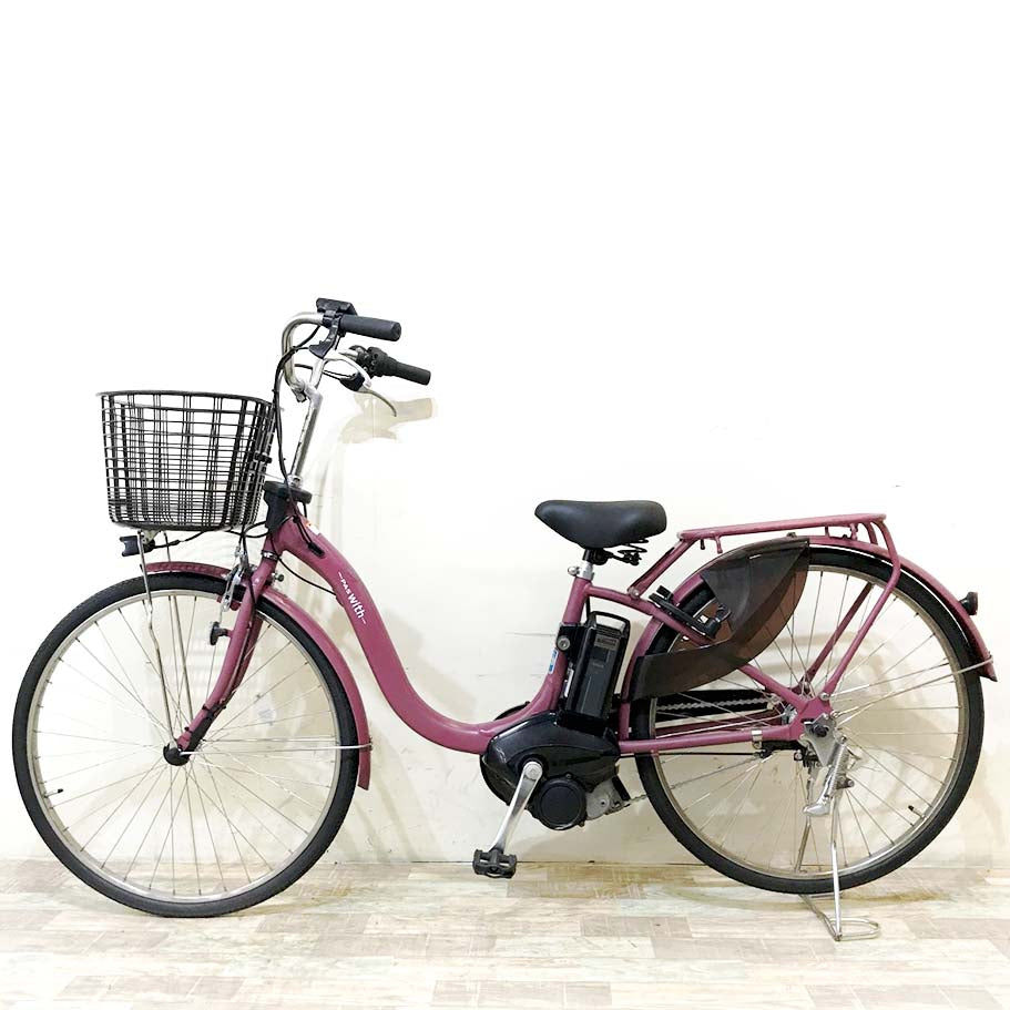 中古電動自転車 ヤマハ PAS ウィズ ピンク 26インチ KI080