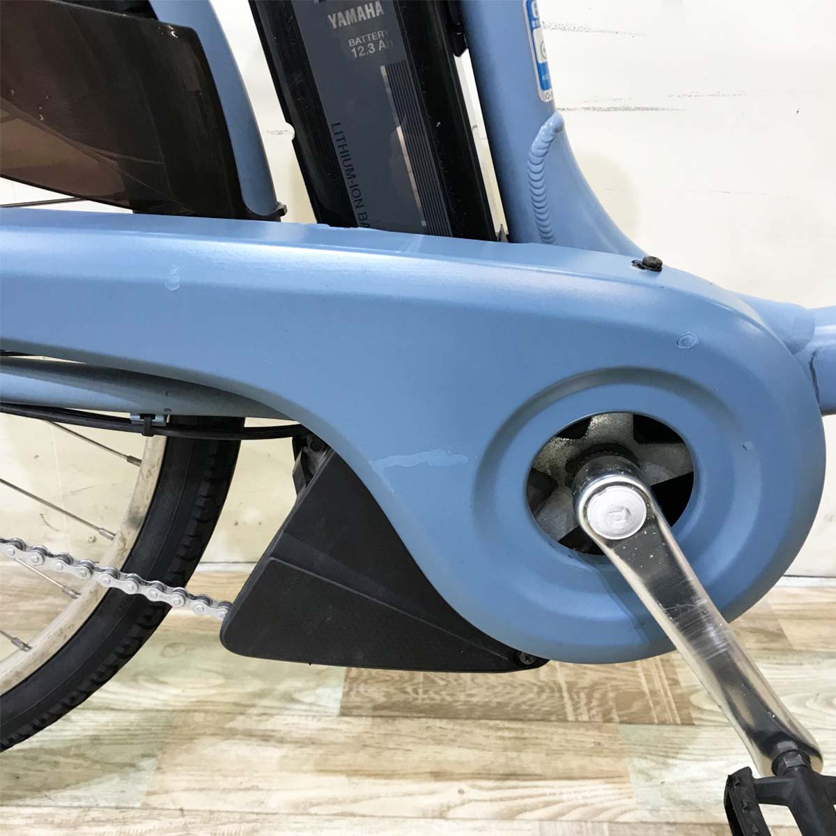 中古電動自転車 ヤマハ PAS ウィズ ブルー 26インチ KI081