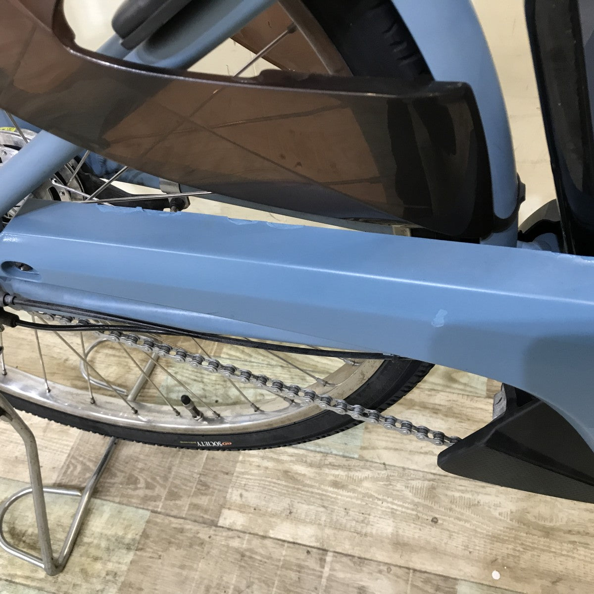 中古電動自転車 ヤマハ PAS ウィズ ブルー 26インチ KI081