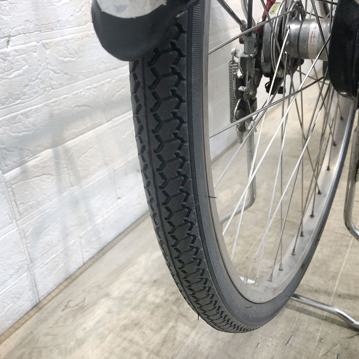 中古電動自転車 パナソニック ビビ DX レッド 26インチ YF024