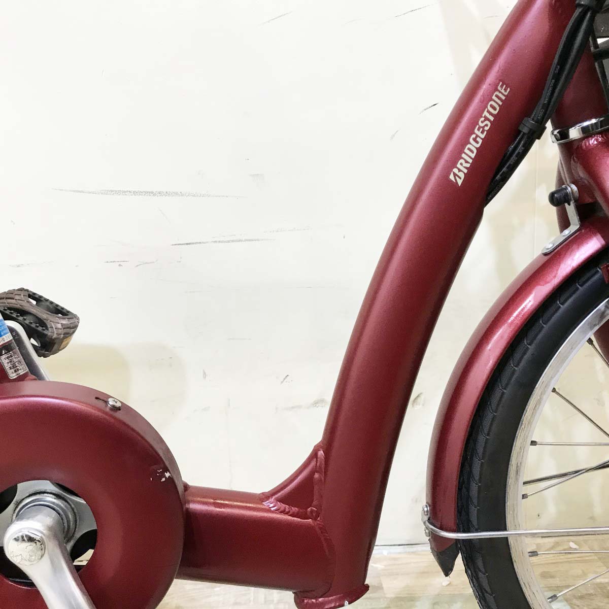 中古電動自転車 ブリヂストン フロンティア ラクット レッド 20インチ KI082