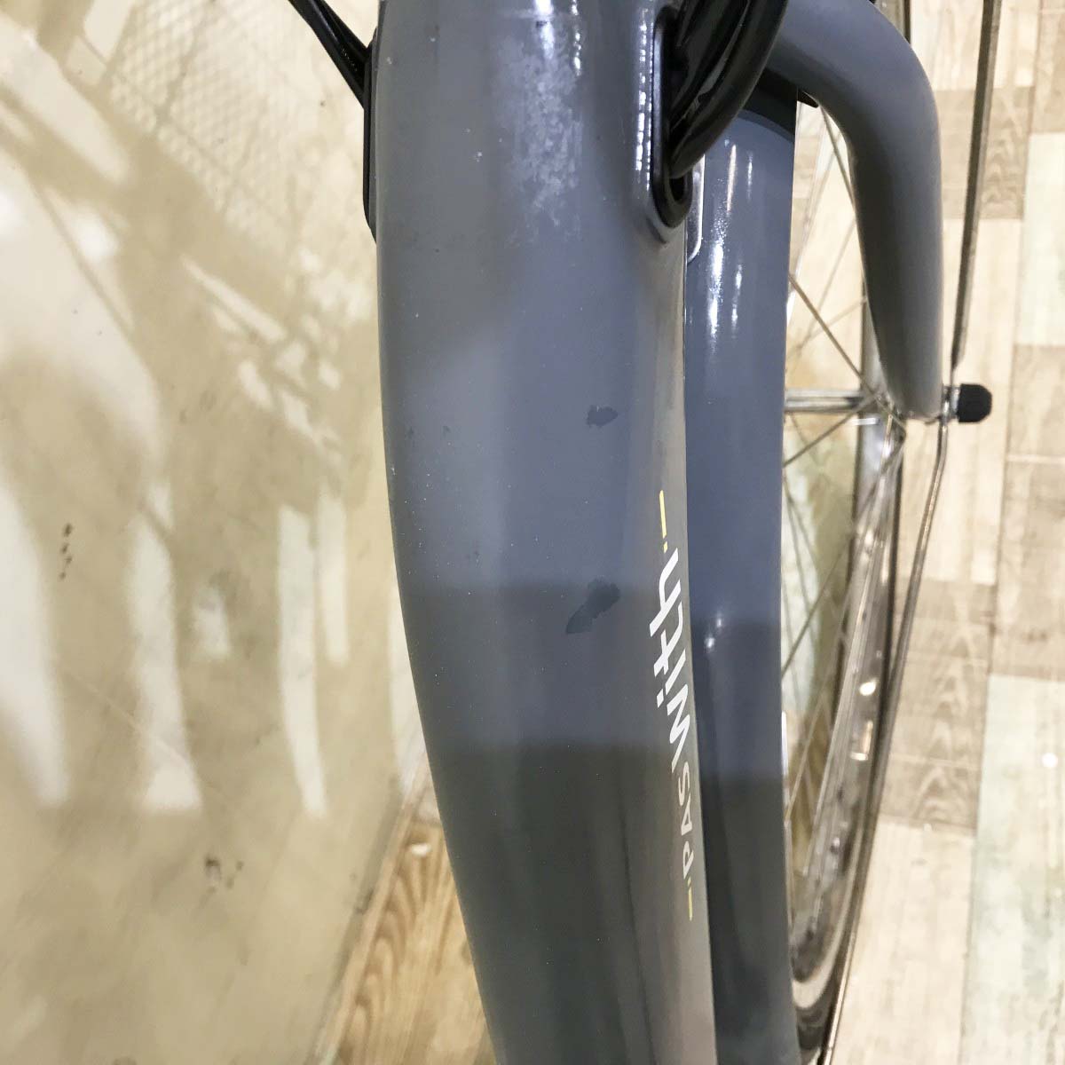 中古電動自転車 ヤマハ PAS ウィズ グレー 26インチ KI083