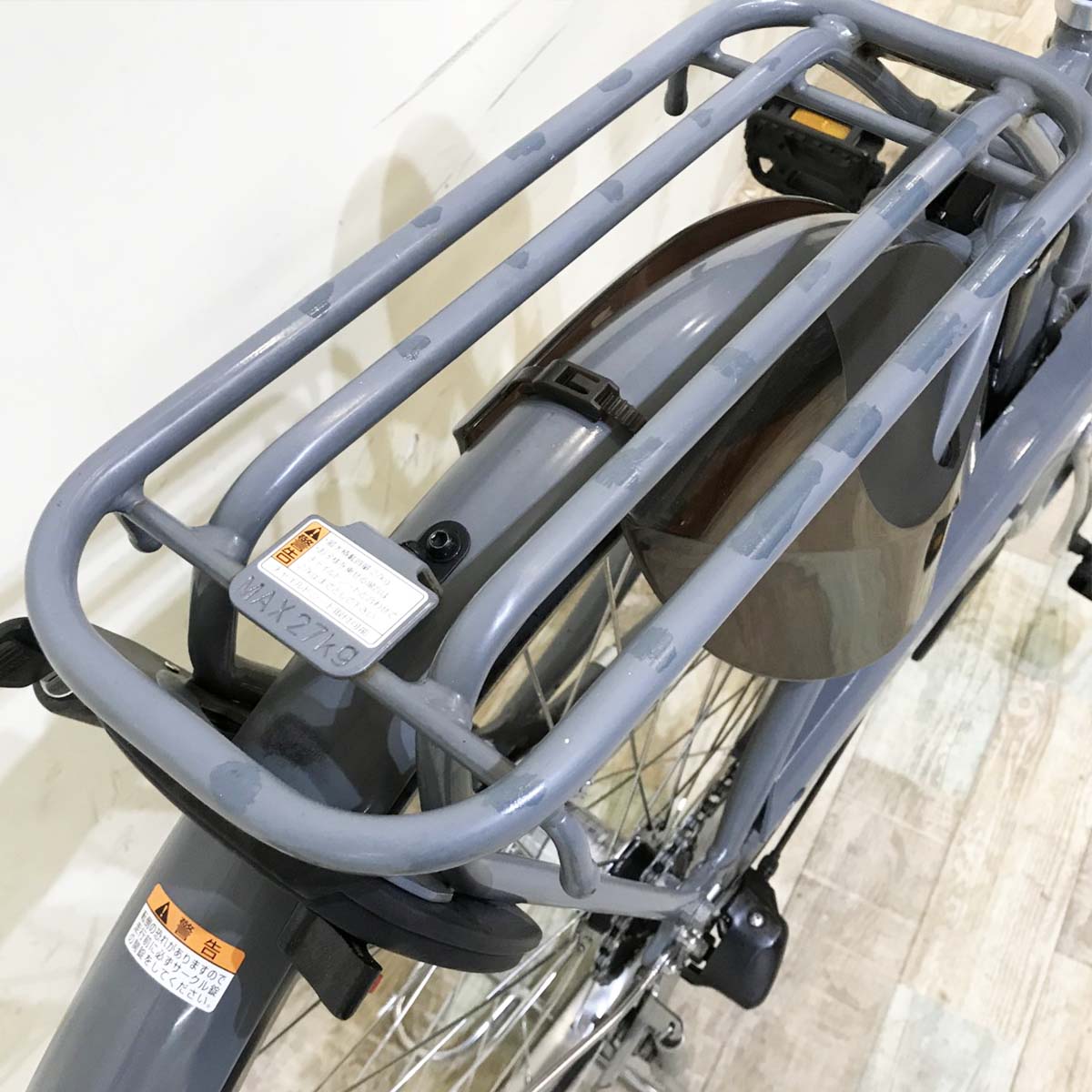 中古電動自転車 ヤマハ PAS ウィズ グレー 26インチ KI083