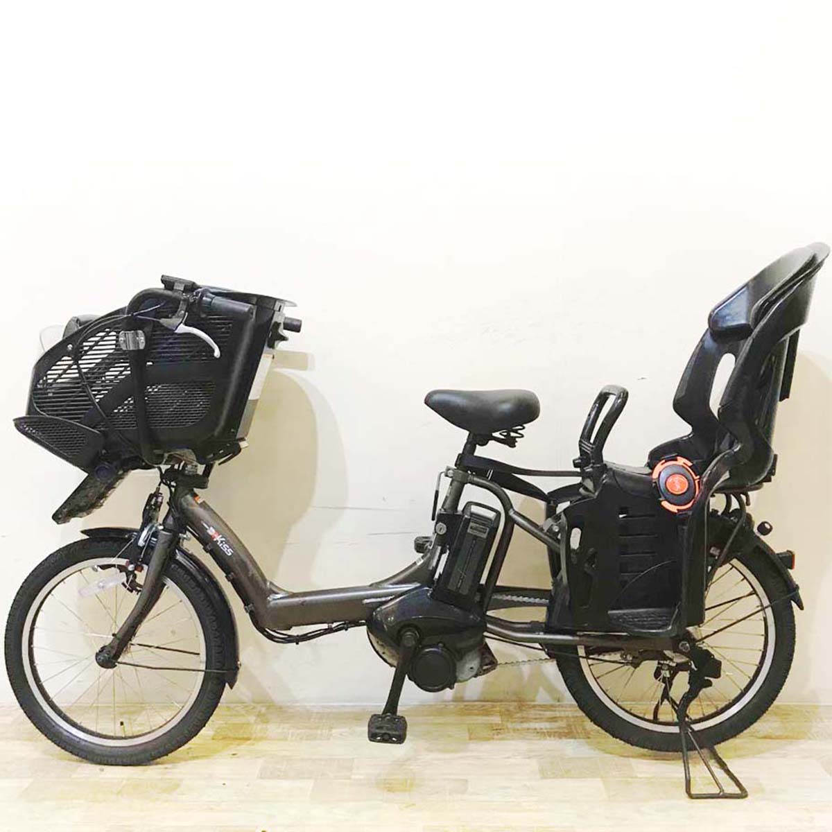 中古電動自転車 ヤマハ PAS Kiss mini パス キッス ミニ グレー 20インチ KE029