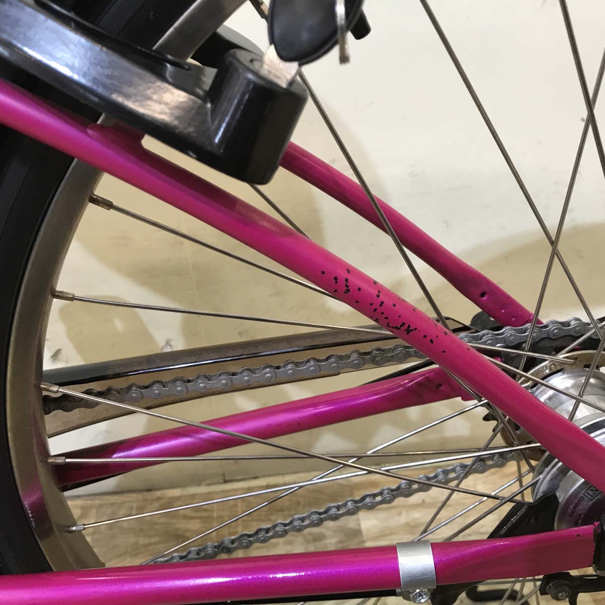 中古電動自転車 パナソニック エーガールズ ピンク 26インチ KE033 