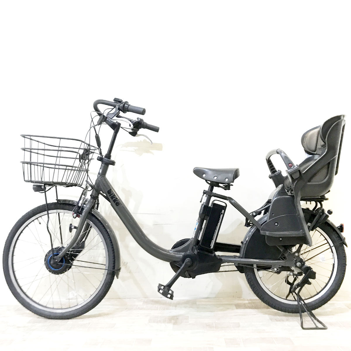 中古電動自転車 ブリヂストン ビッケ モブdd グレー 24×20インチ KI086