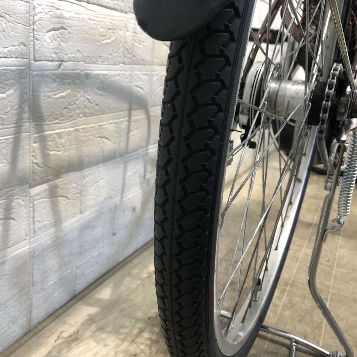 中古電動自転車 パナソニック ビビ TX ブラウン 26インチ YF031 