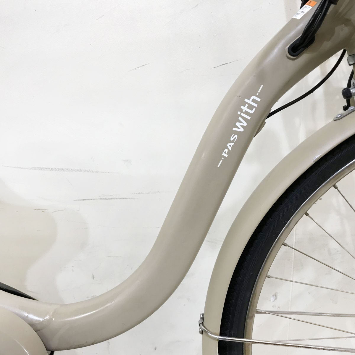中古電動自転車 ヤマハ PAS ウィズDX ベージュ 26インチ KI089