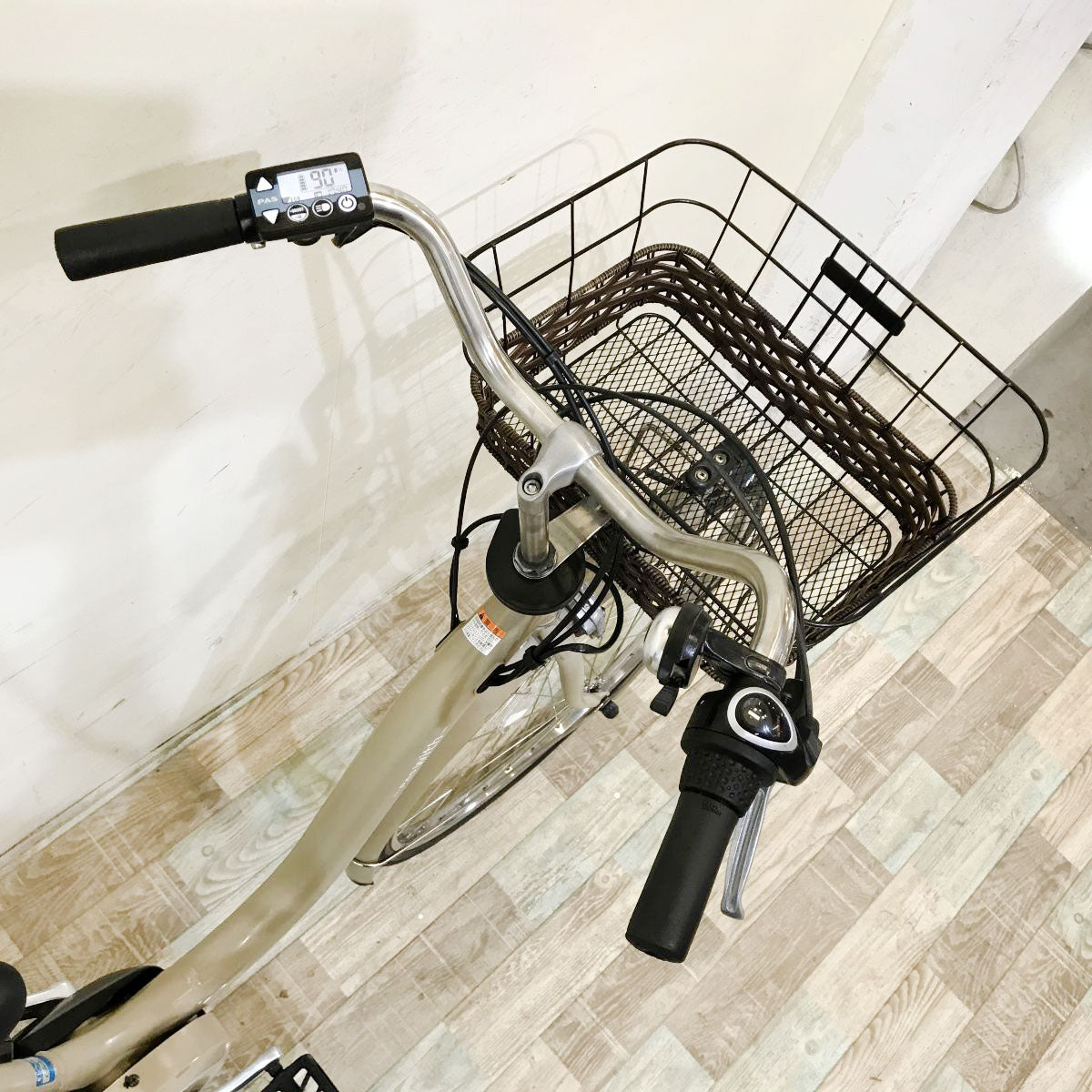 中古電動自転車 ヤマハ PAS ウィズDX ベージュ 26インチ KI089