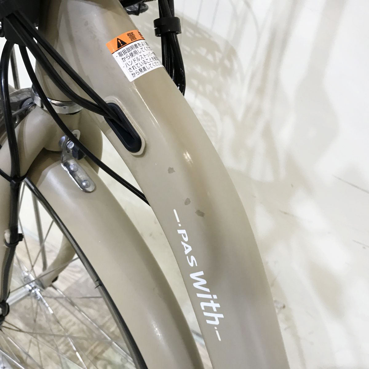 中古電動自転車 ヤマハ PAS ウィズDX ベージュ 26インチ KI089