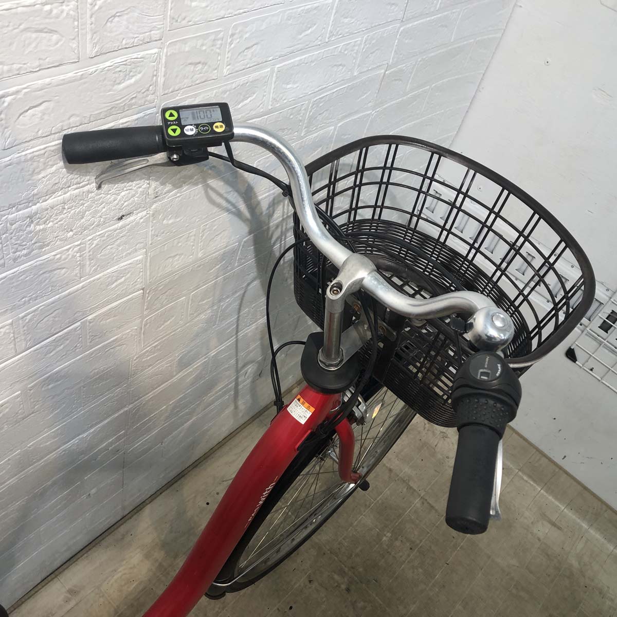 中古電動自転車 ヤマハ PAS With パス ウィズ レッド 26インチ YF034