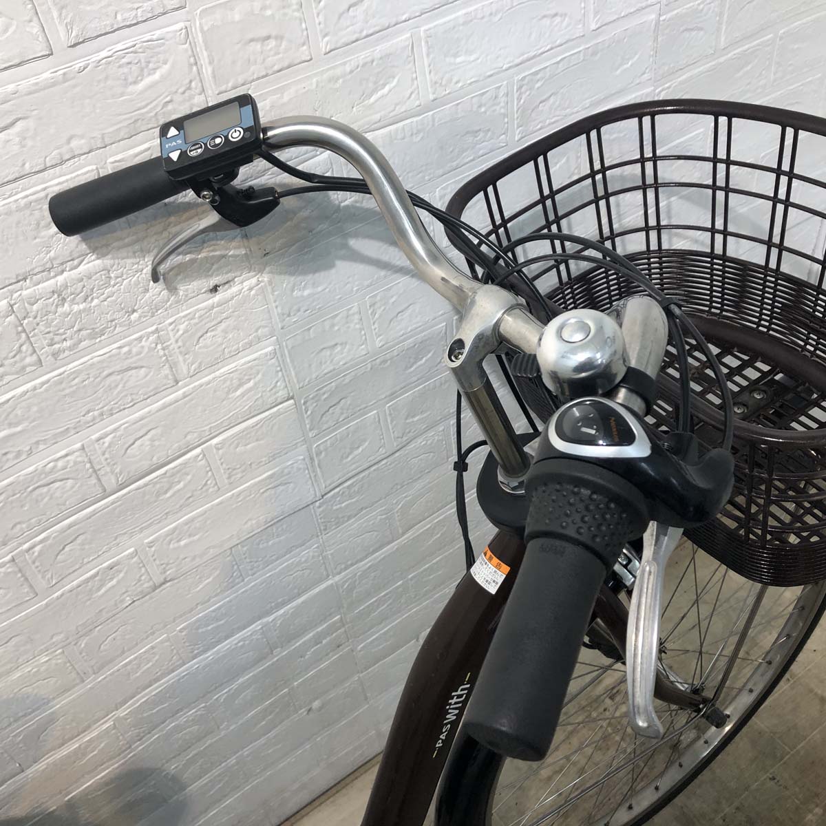 中古電動自転車 ヤマハ PAS With パス ウィズ ブラウン 26インチ YF038