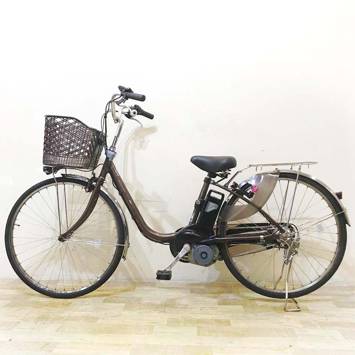中古電動自転車 パナソニック ビビ DX ブラウン 26インチ KE043