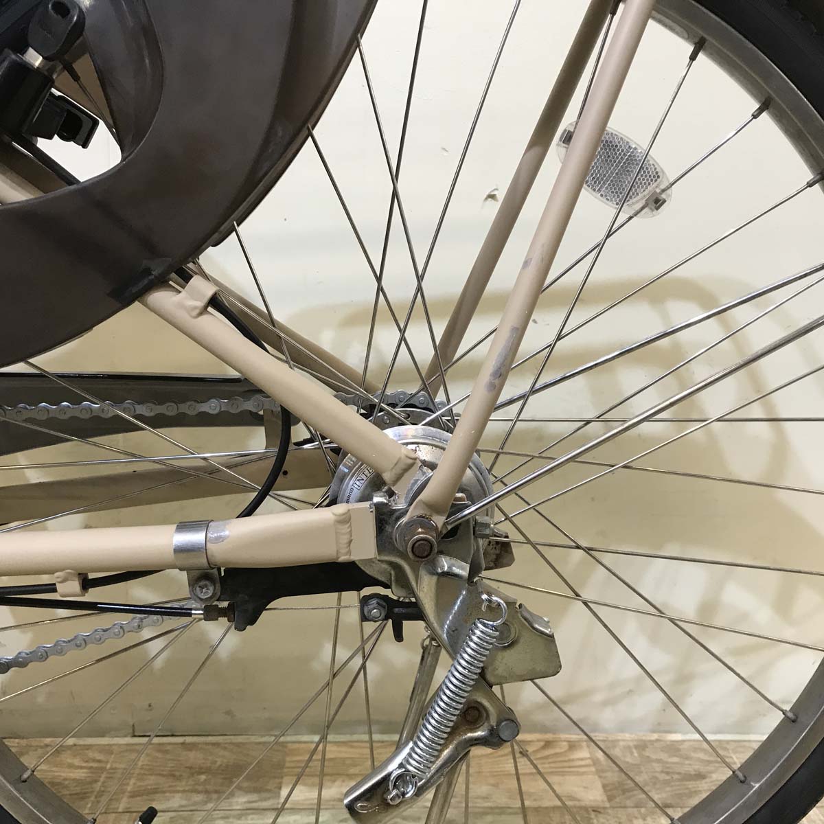 中古電動自転車 ヤマハ PAS ナチュラ L DX ベージュ 26インチ KE044