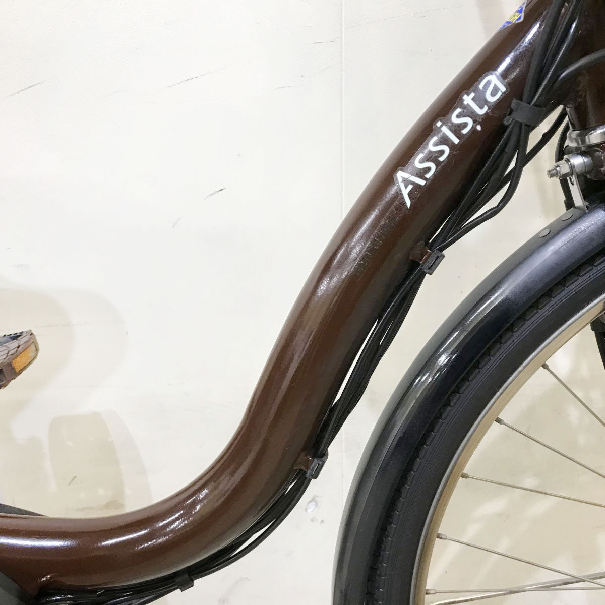 中古電動自転車 ブリヂストン アシスタ ロイヤル ブラウン 26インチ KI096