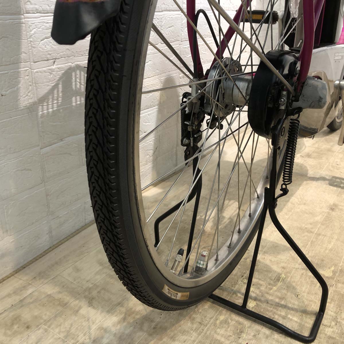 中古電動自転車 パナソニック ギュット DX ピンク 前22×後26インチ