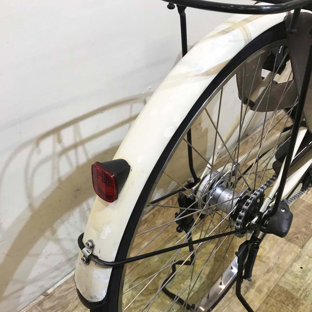 中古電動自転車 パナソニック エーガールズ オフホワイト 26インチ KE047