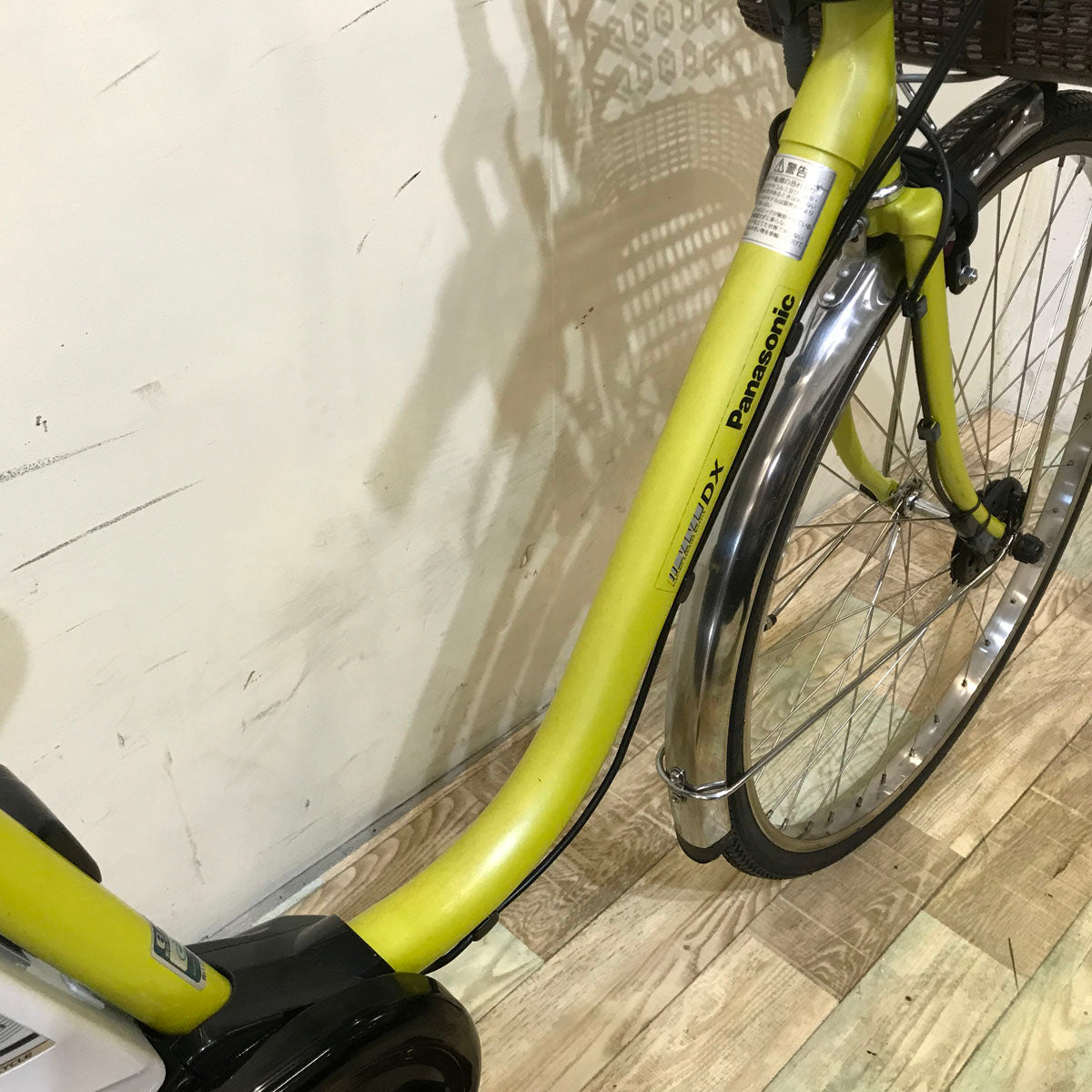 中古電動自転車 パナソニック ビビ DX イエローグリーン 26インチ  KZ044