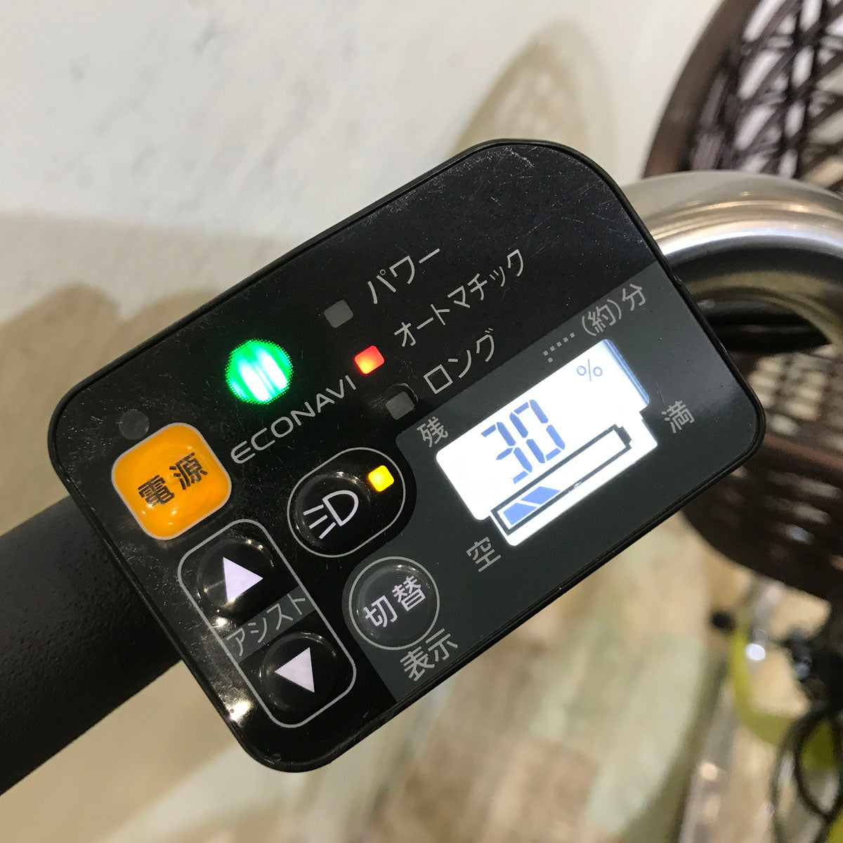 中古電動自転車 パナソニック ビビ DX イエローグリーン 26インチ  KZ044