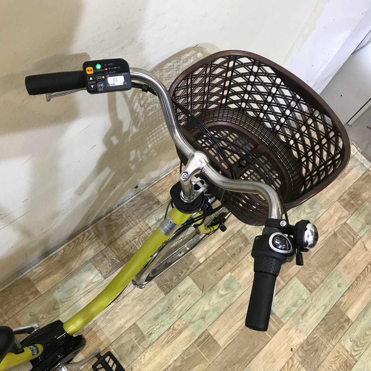 中古電動自転車 パナソニック ビビ DX イエローグリーン 26インチ  KZ044